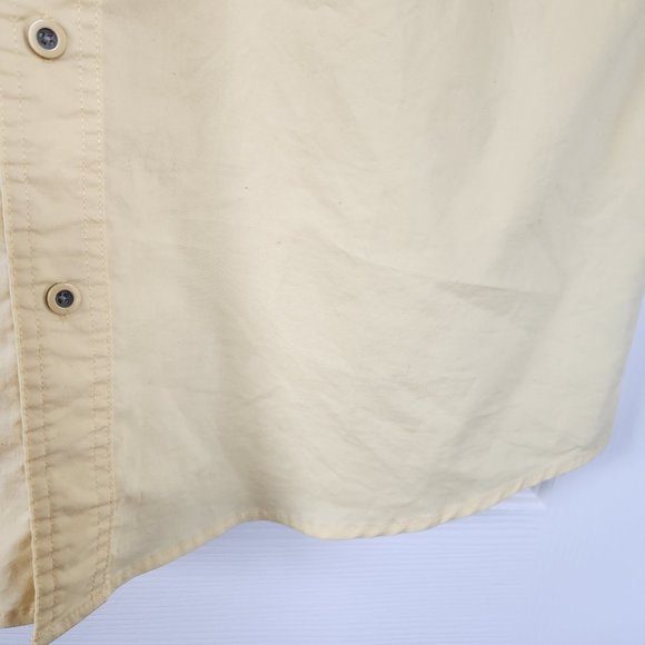 World Wide Sportsman Quick Dry Fishing Shirt L Mens Yellow Short Sleeve Vented - Picture 8 of 14